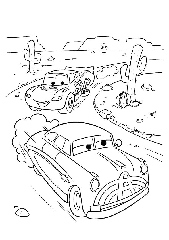 Plansa de colorat cu Cars pixar 176 86